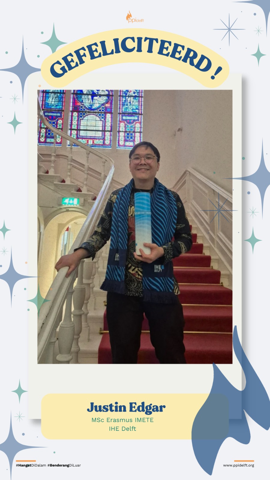 Justin Edgar, MSc in Erasmus IMETE, IHE Delft